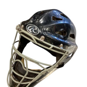 Used Rawlings NAVY HELMET Catchers Helmet w/Mask Navy Blue LG 11884-S000051938
