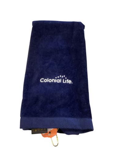 Used COLONIAL LIFE GOLF TOWEL Golf Accessory Navy Blue 11884-S000052142