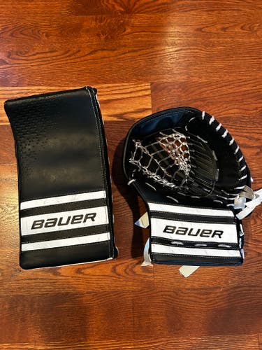 Bauer GSX Regular (Used) Black Glove and Blocker Set