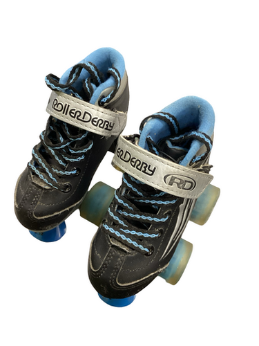 Used RollerDerby BLAZER Child Roller Quad Skates Navy Blue Youth 12.0 11613-S000167373