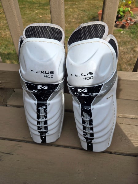Junior Size 10” Inch BAUER NEXUS 400 ICE HOCKEY SHIN PADS