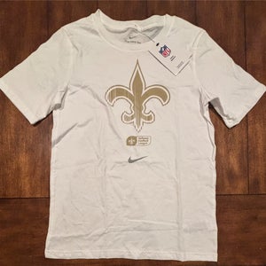 New Orleans Saints Nike Youth Medium 8/10 T-Shirt White New With Tags