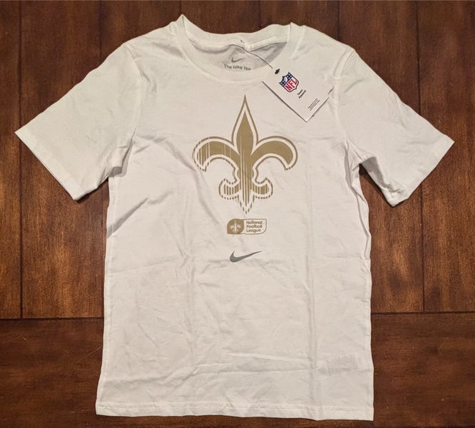 New Orleans Saints Nike Youth Medium 8/10 T-Shirt White New With Tags