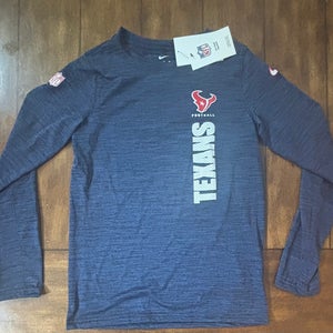 Houston Texans Youth Medium 8/10 Dri-Fit Long  Sleeve Shirt New With Tags