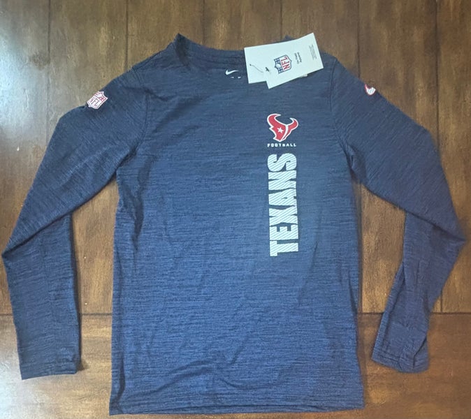 Houston Texans Youth Medium 8/10 Dri-Fit Long  Sleeve Shirt New With Tags
