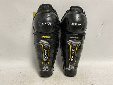 Used CCM TACKS 3092 Youth Shin Guards Black 10" 11855-S000190516