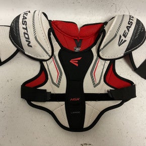 Used Easton HSX Youth Shoulder Pads White/Black/Red LG 11855-S000190510