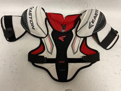 Used Easton HSX Youth Shoulder Pads White/Black/Red LG 11855-S000190510