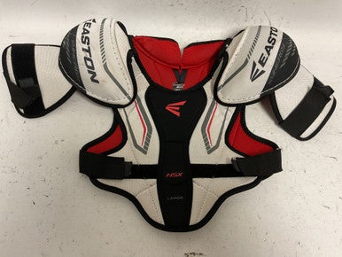 Used Easton HSX Youth Shoulder Pads White/Black/Red LG 11855-S000190510