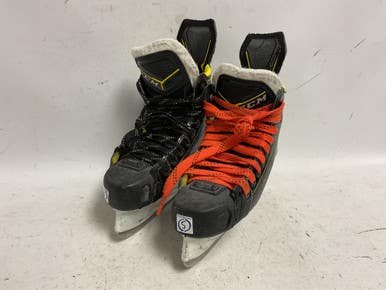 Used CCM TACKS 9380 Intermediate Hockey Skate White/Black/Yellow Intermediate 5.0 11855-S000190499