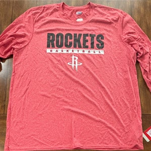 Houston Rockets Long Sleeve T-Shirt Adult XXL New With Tags