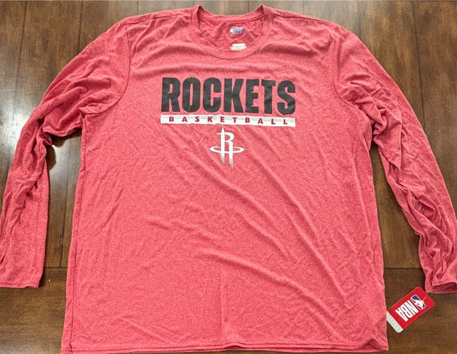 Houston Rockets Long Sleeve T-Shirt Adult XXL New With Tags