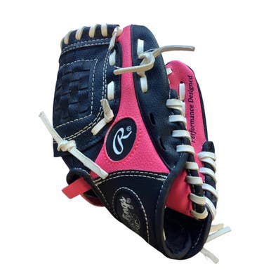 Used Rawlings PLAYERS SERIES BB/SB Glove RH Throw Black And Pink 9" 11479-S000403174