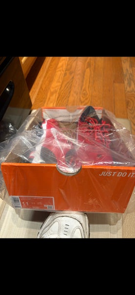 Red Men's Size M 11.0 (W 12.0) Adult Nike Force Trout 9 Keystone Molded Cleats (New)