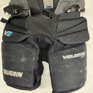 Black Intermediate Large Vaughn Velocity V9 Pro Carbon Hockey Goalie Pants (Used)