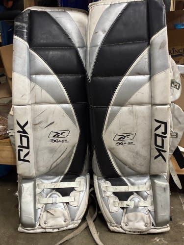 White 35" Senior Reebok XPulse Goalie Leg Pads (Used)