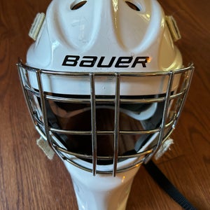 Junior Bauer 930 Goalie Mask (Used) - White