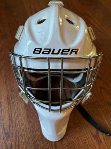 Junior Bauer 930 Goalie Mask (Used) - White