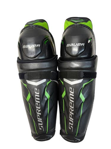 Used Bauer SUPREME ONE.6 Senior Shin Guards Black And Neon Green 14" 11835-S000197895
