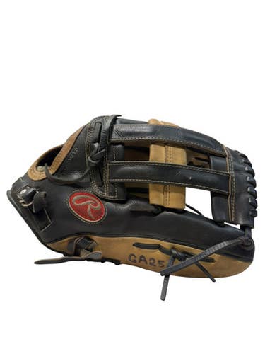 Used Rawlings PROS302-6CB BB/SB Glove RH Throw Black And Natural 12 3/4" 11835-S000197905