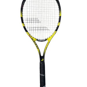 Used Babolat PULSION 105 Adult Tennis Racquet Yellow 4 1/4" 11835-S000197938