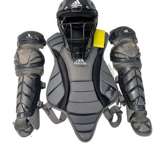 Used Adidas ADIDAS TRIPLE STRIPE CATCHERS SET Catchers Chest Protector Black Youth 11835-S000197946