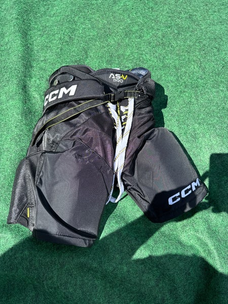 Black CCM Tacks AS-V Pro Hockey Pants (Used) | Junior Medium