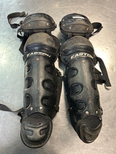 Used Easton ADULT Catchers Leg Guards Black Intermed 11868-S000064969