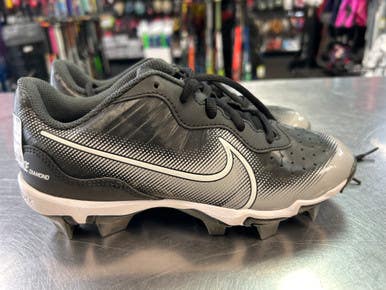 Used Nike DIAMOND BB/SB Cleats Black Junior 04.5 11868-S000065242