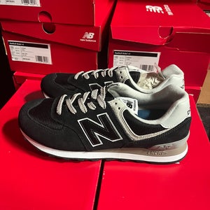 574 Core Black Men's Size M 9.0 (W 10.5) Adult New Balance Shoes (New)