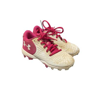 Used Under Armour BB CLEAT BB/SB Cleats White Youth 12.0 11834-S000039950