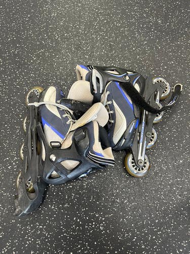 Used Rollerblade ADJ 2-5 Junior Rec Fitness Skates Black Adjustable 11849-S000031447
