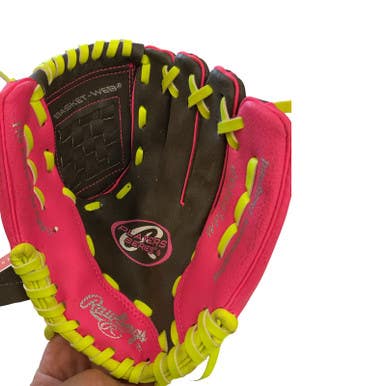 Used Rawlings PLAYER SERIES BB/SB Glove RH Throw Pink 10" 11859-S000025111