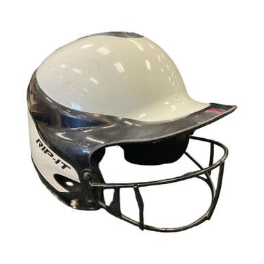 Used RIP-IT HELMET Batting Helmet w/Mask White MD 11859-S000025096