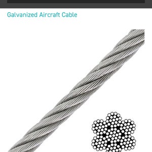 (New)1/4” galvanized aircraft cable 377’ for making your own outdoor batting cages or winch