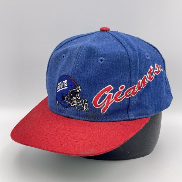 Vintage New York Giants Apex One Snapback Hat Side Script Helmet Logo NFL 90s