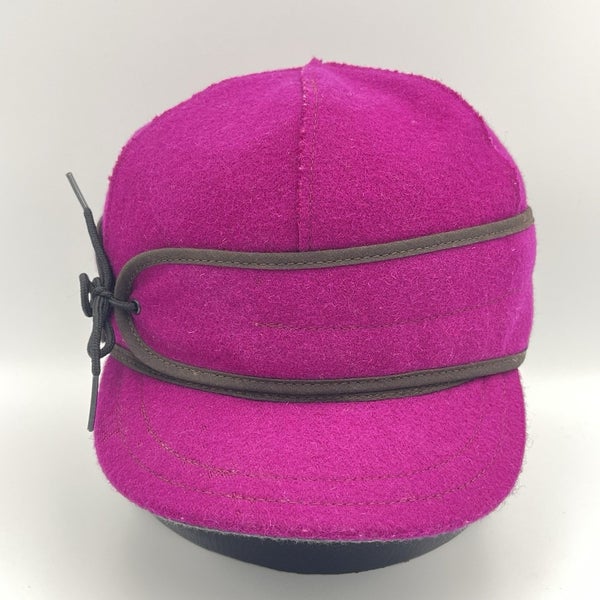 Stormy Kromer Womens Wool Fuchsia Purple Fitted Hat Cap Size 7 Made in USA