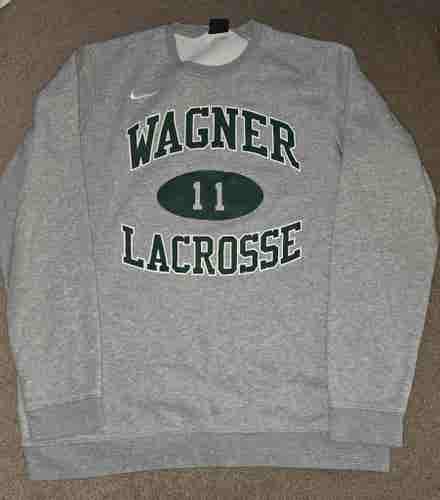 Wagner College Seahawks Lacrosse Team Issued Game Worn Nike Sweatshirt
