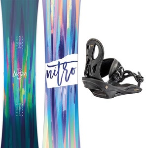 Nitro Lectra Brush Women's Snowboard 152 cm with Nitro Rythm Bindings New 2025