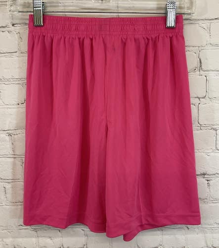 Devlin Sport Youth's 100% Polyester Athletic Shorts Pink Large