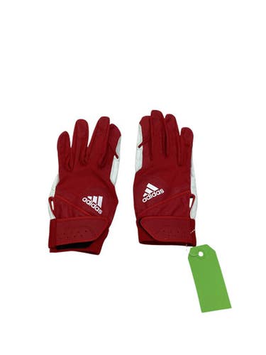 Used Adidas BB/SB Batting Gloves Red MD 11347-S000254926