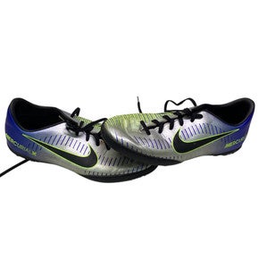 Used Nike Soccer Indoor Shoes Navy Blue And Lime Junior 04.5 11347-S000254894