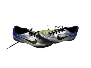Used Nike Soccer Indoor Shoes Navy Blue And Lime Junior 04.5 11347-S000254894
