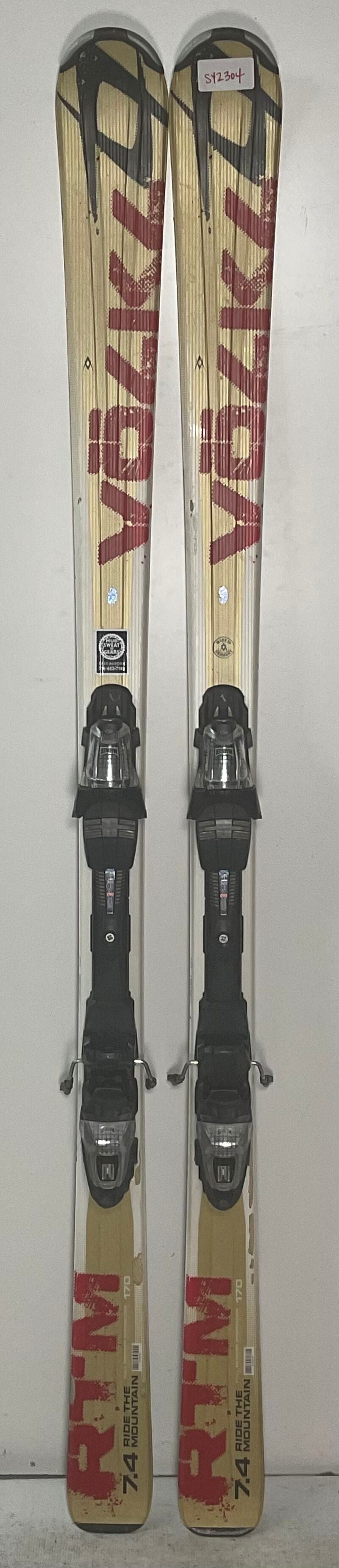 Volkl RTM 7.4 Adult Skis with Bindings - 163 cm Used