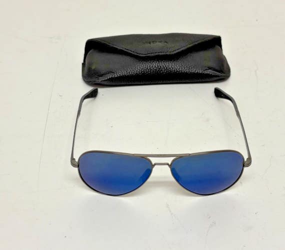 Roka Phantom Gray Titanium Aviator Sunglasses Mirrored Gray Polarized Lenses