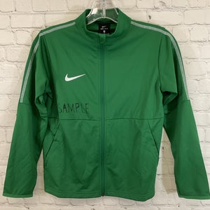 Nike AA2071-302 Youth DRI-FIT Long-Sleeve Full-Zip Jacket Green White Medium