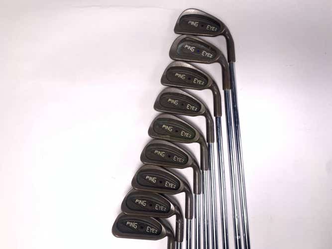 Ping Eye 2 Beryllium Copper Iron Set 1-PW Blue Dot 1* Up DG R300 Mens RH - No 6i