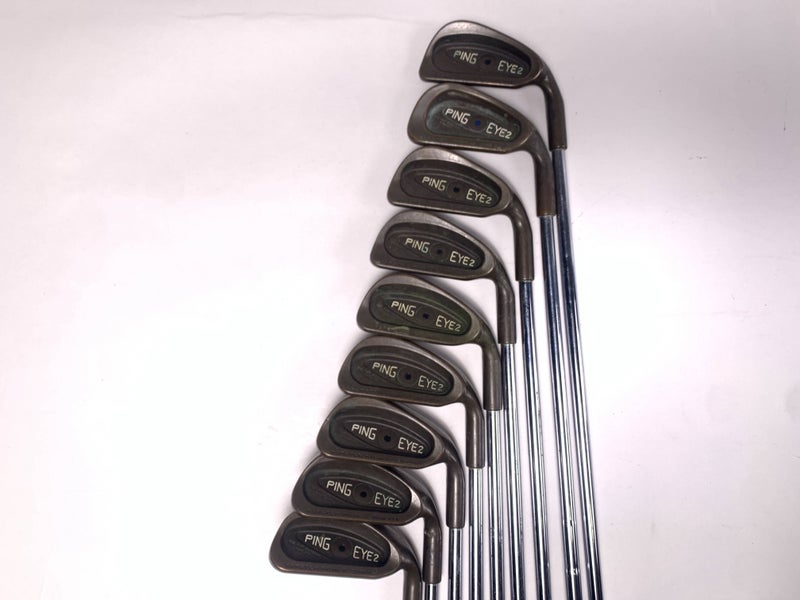 Ping Eye 2 Beryllium Copper Iron Set 1-PW Blue Dot 1* Up DG R300 Mens RH - No 6i