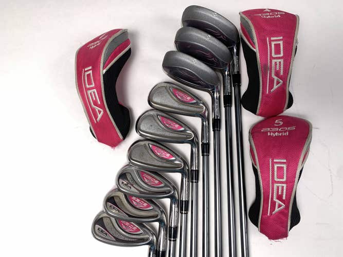 Adams Idea A3 OS Hybrid Iron Set 4H-6H 7-PW+GW+SW Idea Womens 55g Ladies RH HC