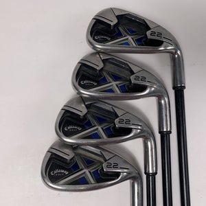 Callaway X-22 Iron Set 7-PW+LW 75g Stiff Graphite Mens RH
